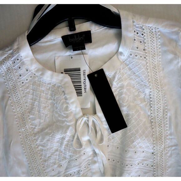 Belldini BW220020 Women's Sz Large White Boho Lace A-Line Silhouette Dress - Picture 8 of 11